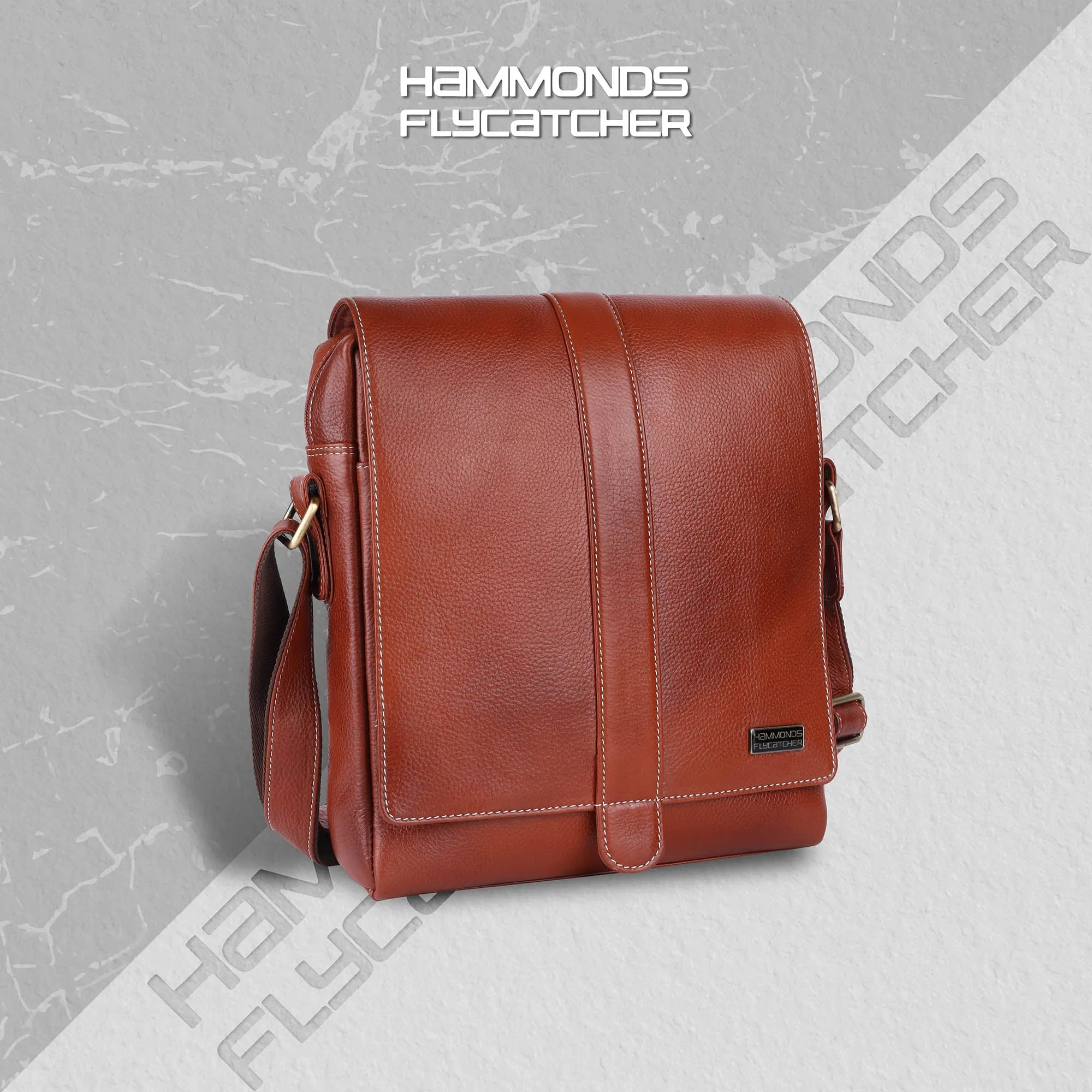 One Side Bag For Men - Genuine Leather - Sling Bag With Adjustable Strap - 1 Year Warranty