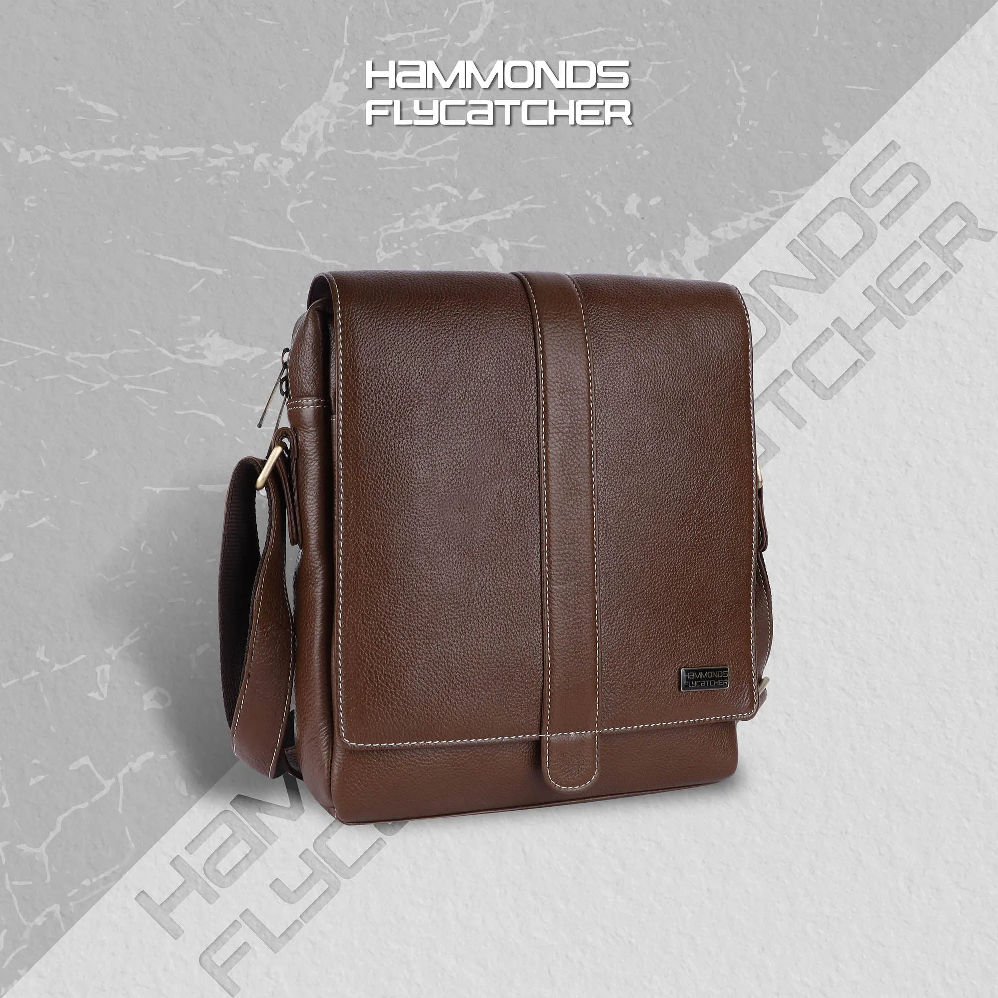 One Side Bag For Men - Genuine Leather - Sling Bag With Adjustable Strap - 1 Year Warranty