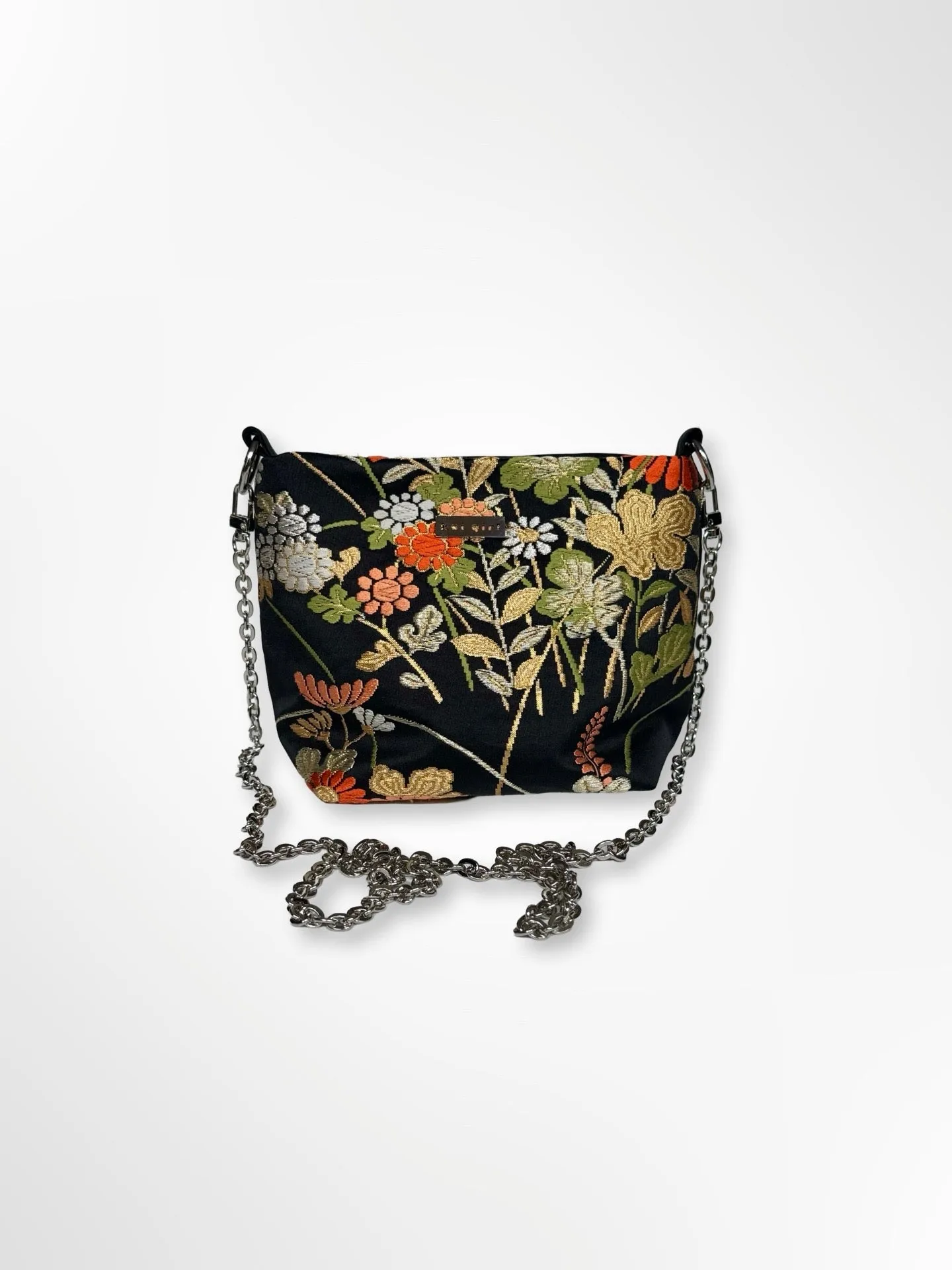 Orange Kiku Crossbody Pouch