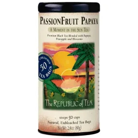 PassionFruit Papaya Black Tea Bags - Tin 36 Tea Bags
