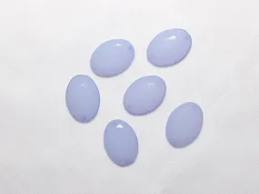 Pastel Blue Designer Dyeable Oval Plastic Stones -25x18 mm