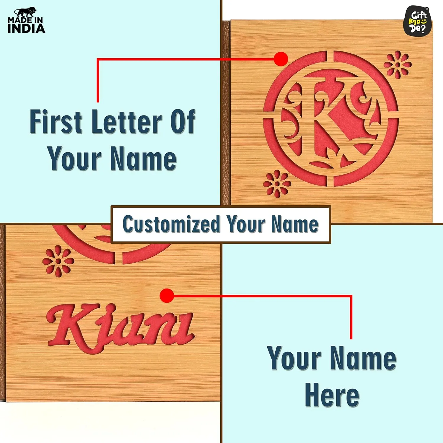 Personalized Wooden Diary Journal - A5 Ruled Notebook with Custom Name | Perfect for Office, Gift & Personal Use (190 Pages)