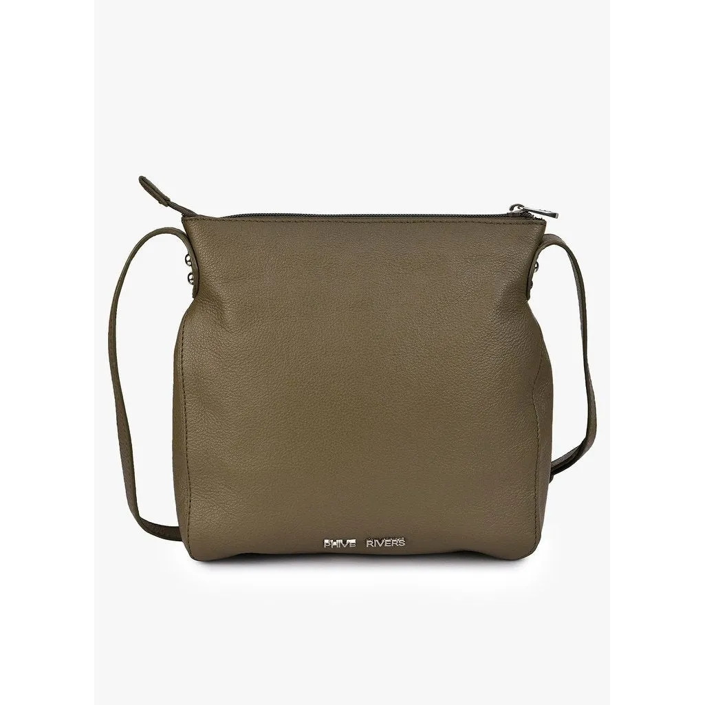 Phive Rivers Women's Leather Crossbody Bag  (Green_PR540)