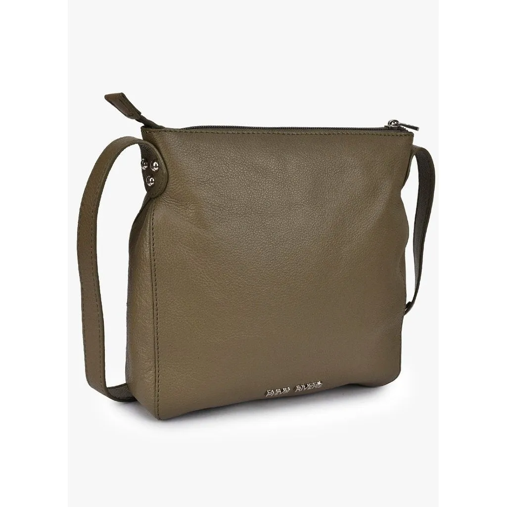 Phive Rivers Women's Leather Crossbody Bag  (Green_PR540)