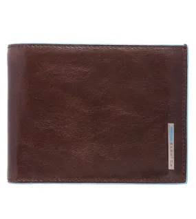 Piquadro Blue Square Men's Brown Wallet