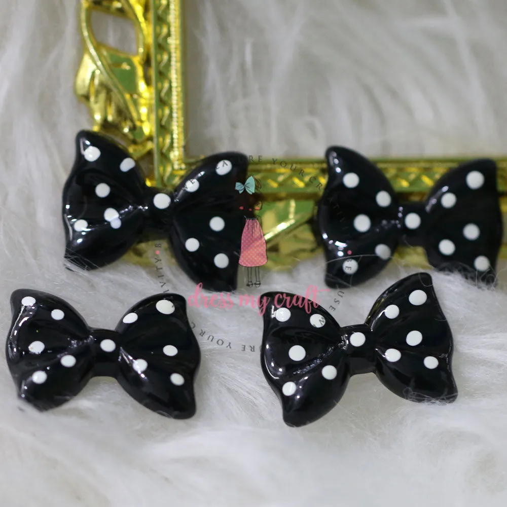 Polka Dot Bow - Black