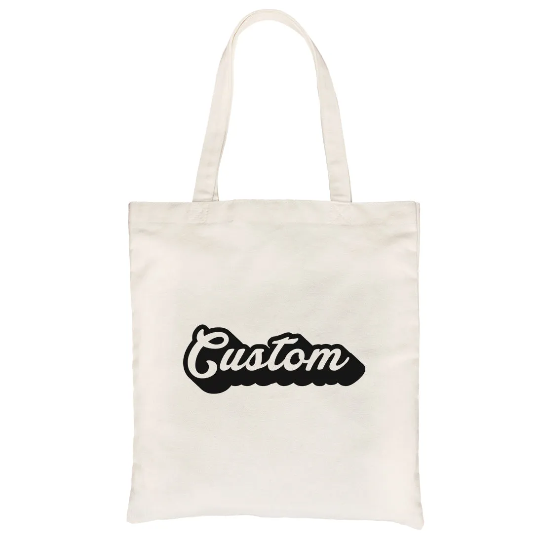 Pop Up Text Colorful Fun Bright Custom Personalized Canvas Bag Gift