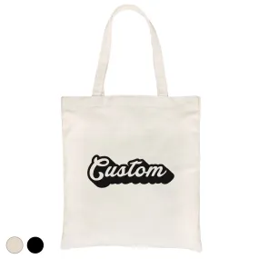 Pop Up Text Colorful Fun Bright Custom Personalized Canvas Bag Gift