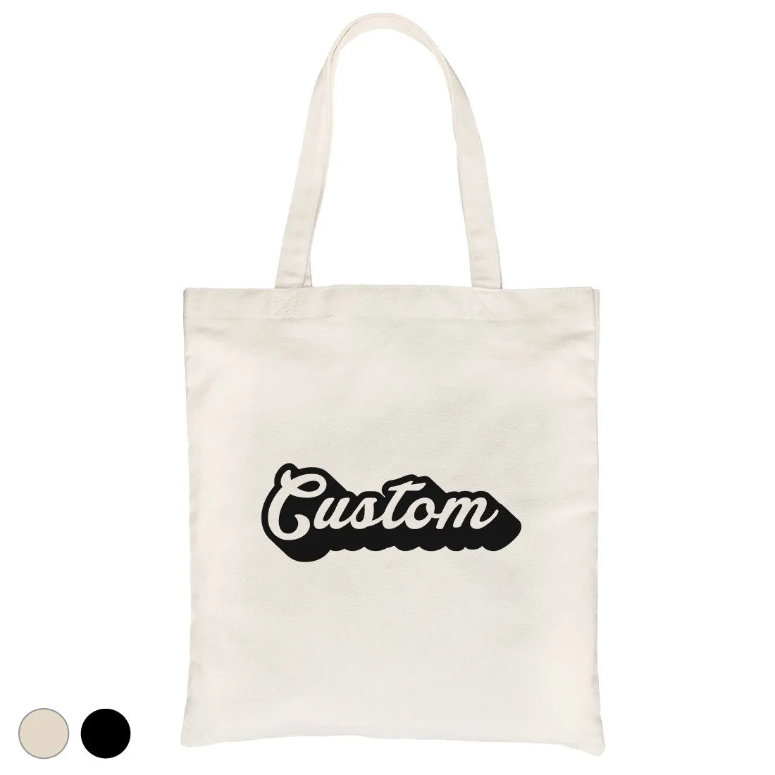 Pop Up Text Colorful Fun Bright Custom Personalized Canvas Bag Gift