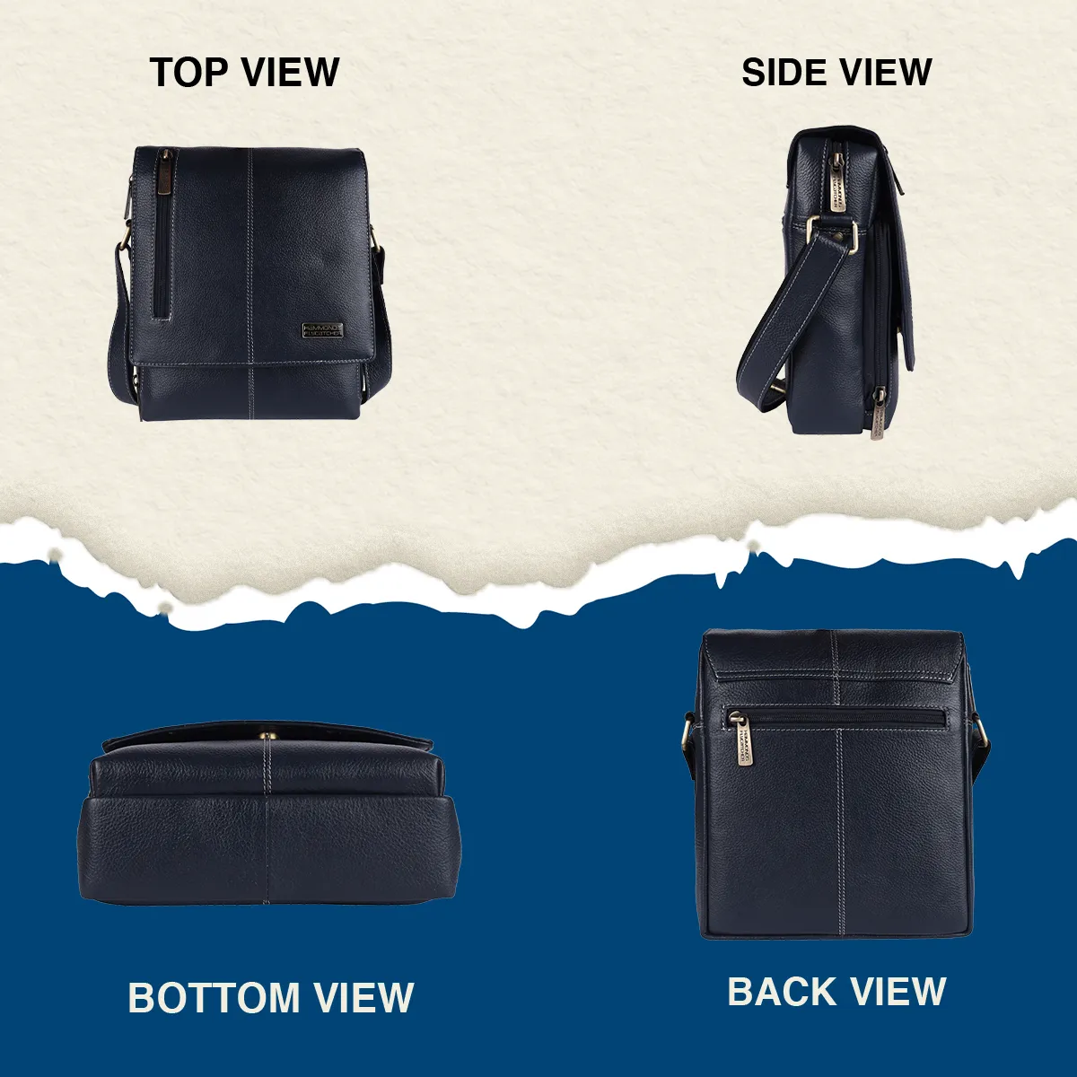Premium Leather Sling Bag For Men - Adjustable Strap - 1 Year Warranty