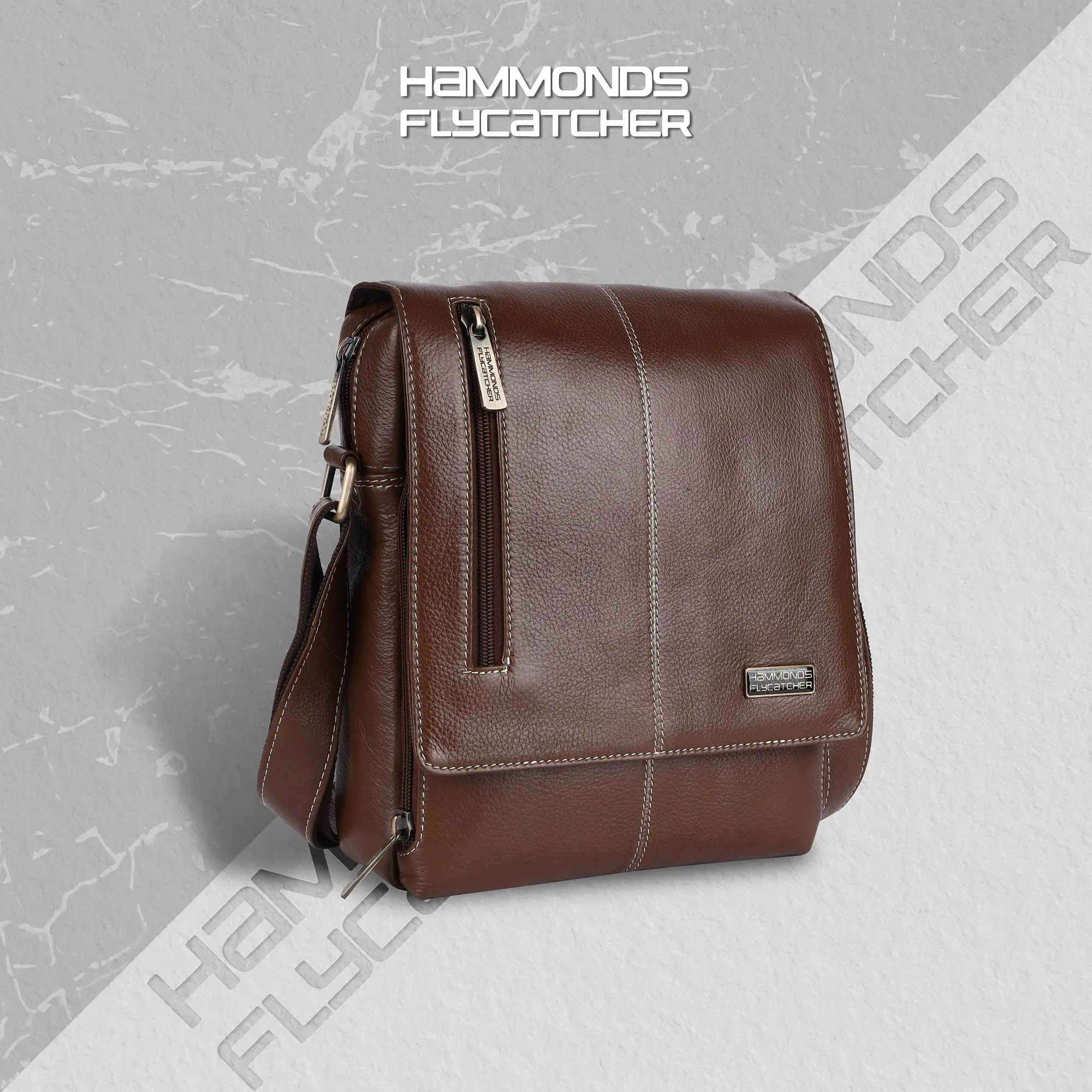 Premium Leather Sling Bag For Men - Adjustable Strap - 1 Year Warranty