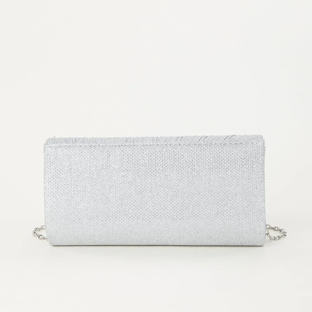 Shiny Pleated Crossbody Evening Bag