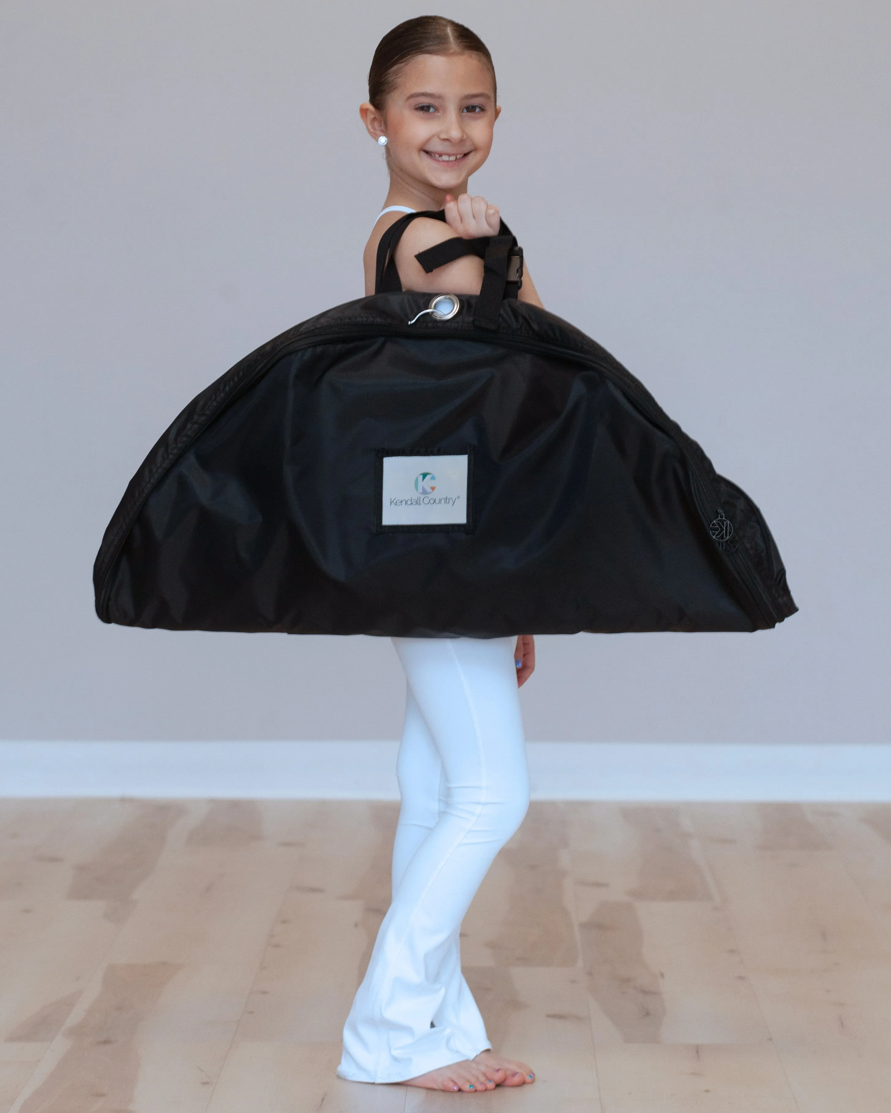 Small Pancake Tutu Garment Bag with pockets - Raven Black, 30"