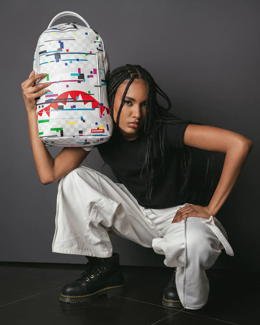 Sprayground Sharks In Paris Glitch Rider DLXV Backpack