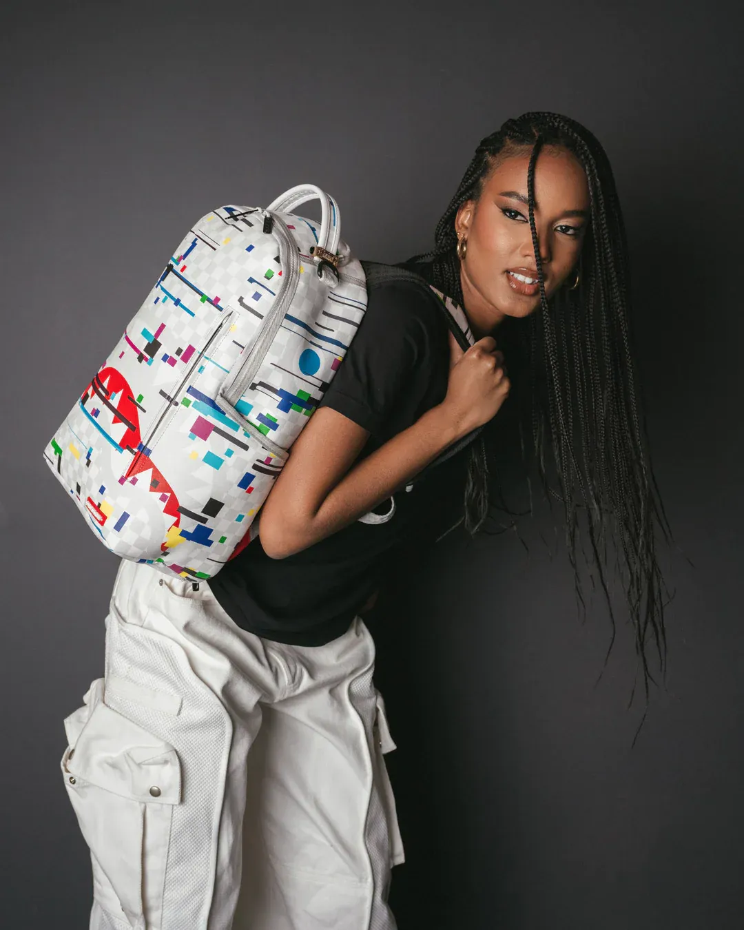 Sprayground Sharks In Paris Glitch Rider DLXV Backpack