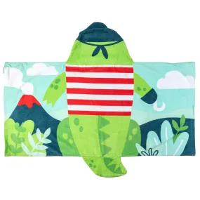 Stephen Joseph girls HOODED TOWEL, 46 X24 US - Dino Pirate