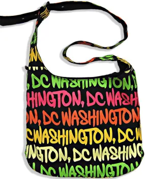 TBDC45 Robin Ruth Round Sling Bag - Black/Rainbow Washington DC