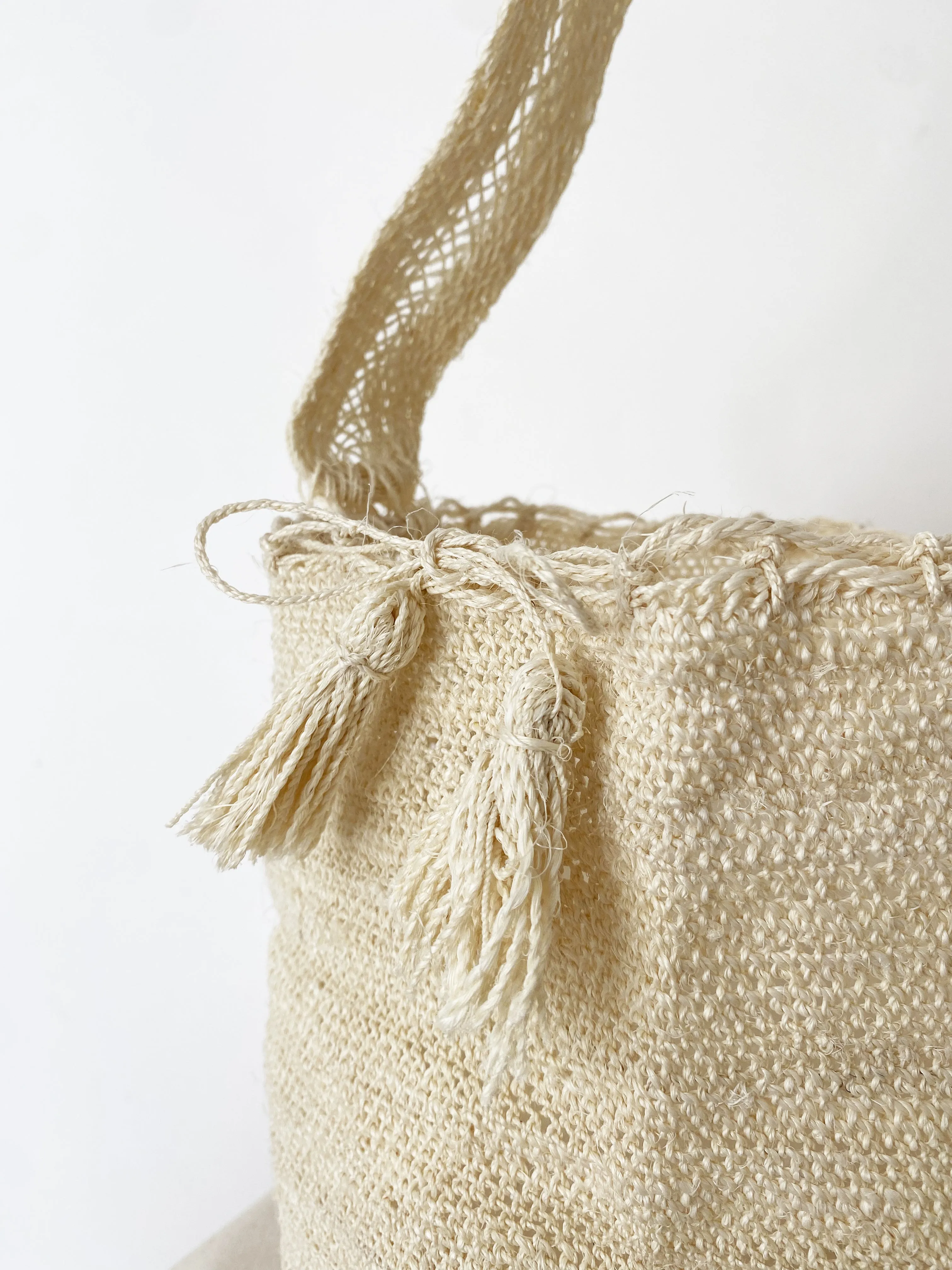 THE HIPPIE RAFIA BAG BIANCO