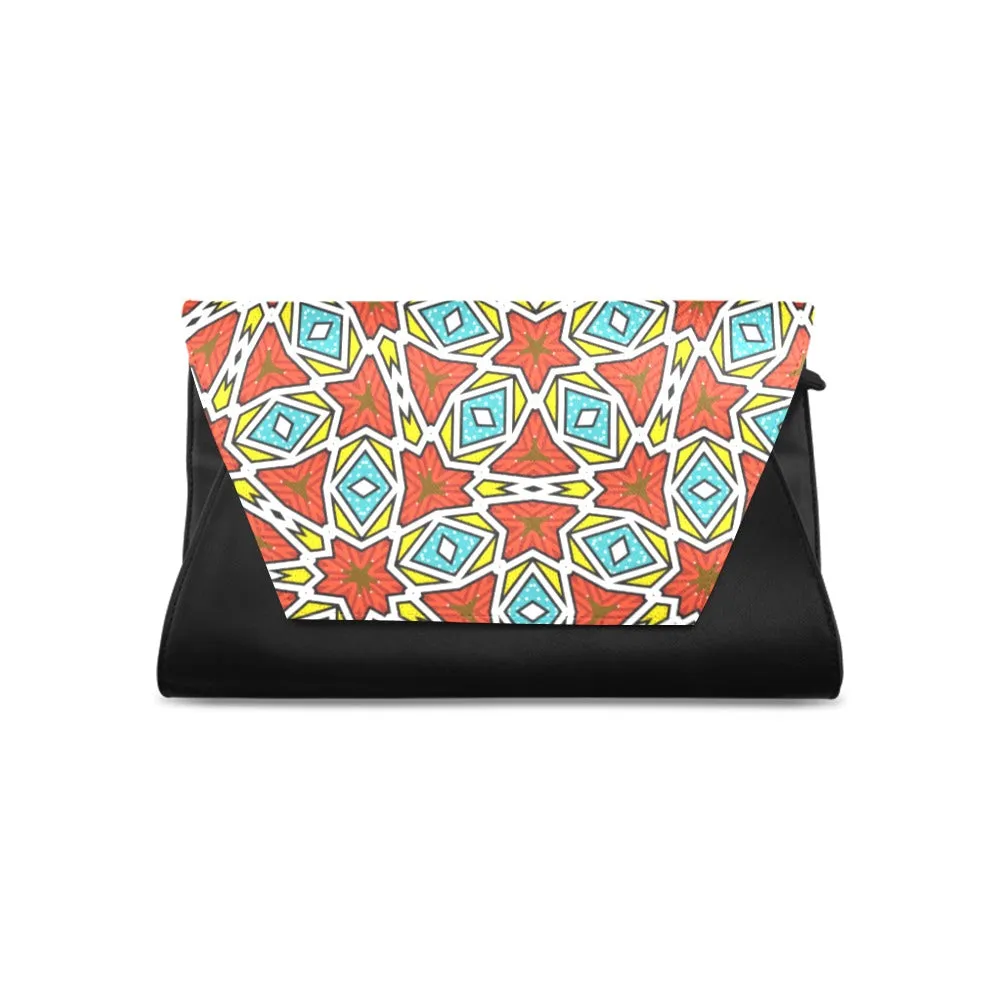 TRIBALESQUE LARGE FLAP CLUTCH