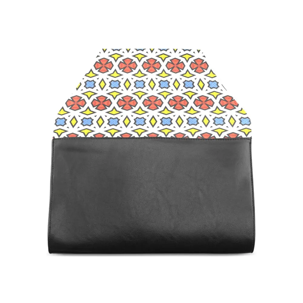TRIBALESQUE LARGE FLAP CLUTCH
