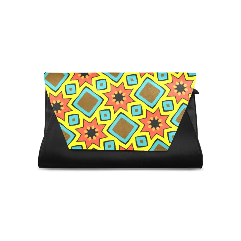 TRIBALESQUE LARGE FLAP CLUTCH