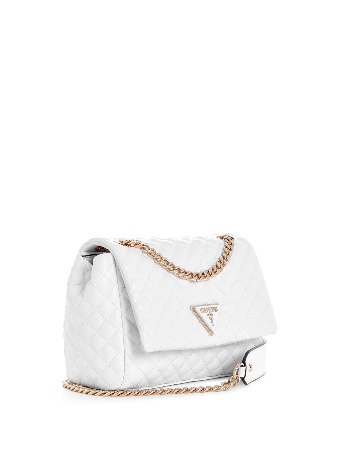 White Quilted Rianee Crossbody Bag