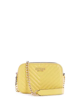 Yellow Quilted Noelle Crossbody Camera Bag